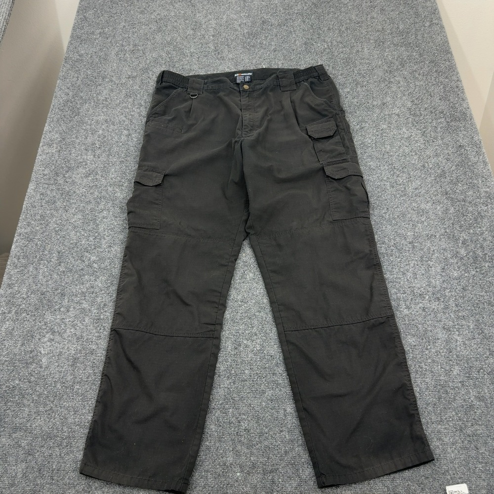 5.11 Tactical Cargo Pants Mens 40/34 Black Polyester Cotton Ripstop Utility Work